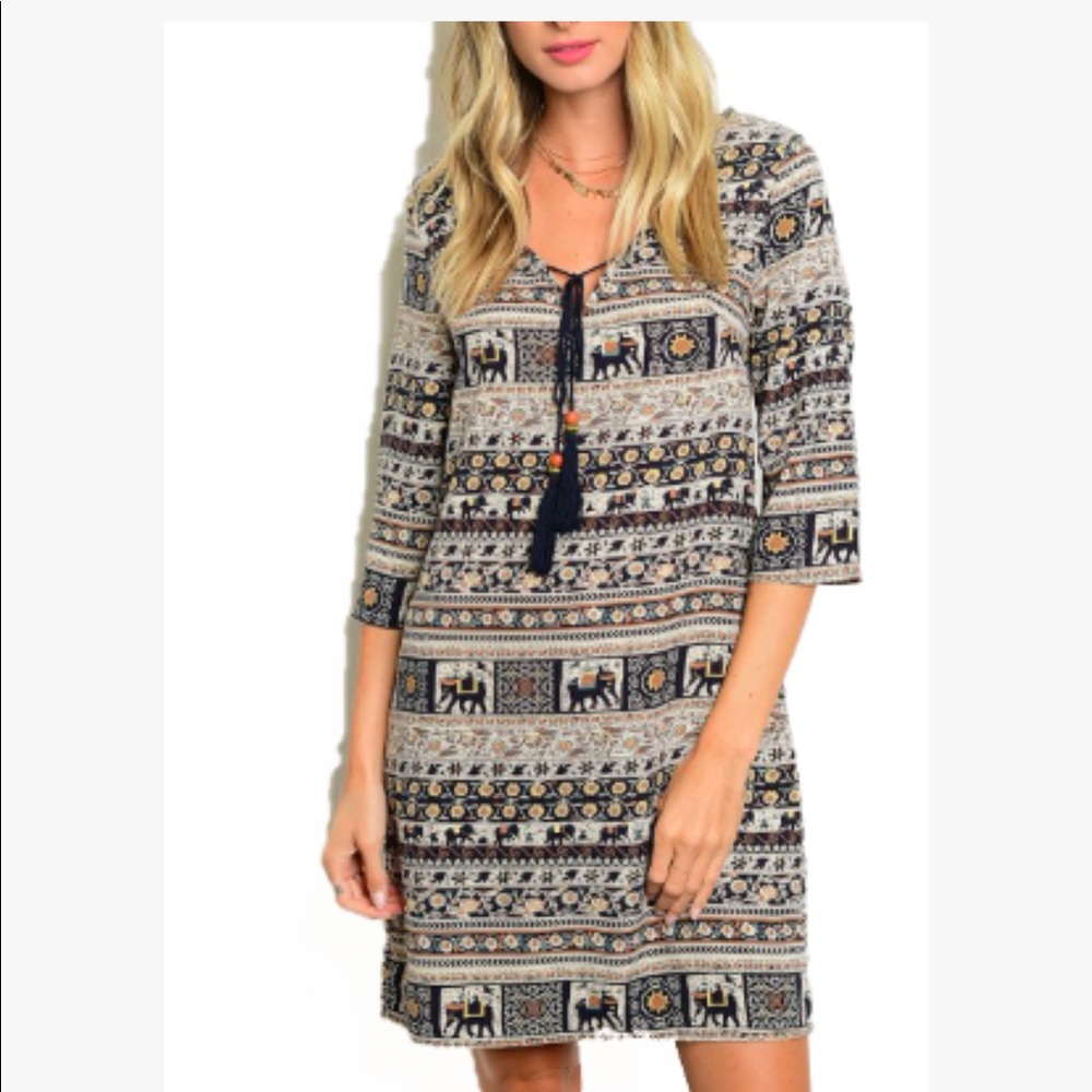 ELEPHANT PRINT DRESS